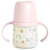 Suavinex Bear childrens bottle with handles Pink 150 ml