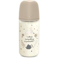 Suavinex Wonderland SX Pro Physiological Anti-Colic Glass glass baby bottle M Medium Flow 3 m+ Cream 240 ml