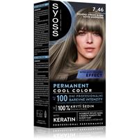 Syoss Permanent Cool Color permanent hair dye with cool undertones shade 7_46 Cool Medium Blond 1 pc