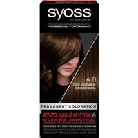 Syoss Permanent Color permanent hair dye shade 4_8 Chocolate Brown 1 pc