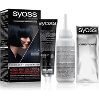 Syoss Permanent Color permanent hair dye shade 1_4 Blue Black 1 pc