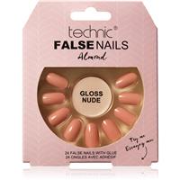 Technic Cosmetics False Nails Almond false nails Gloss Nude 24 pc