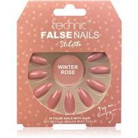 Technic Cosmetics False Nails Stiletto false nails Winter Rose 24 pc