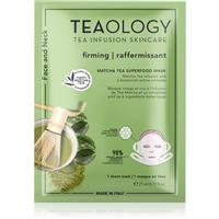 Teaology Matcha Tea Superfood Mask firming sheet mask for face contours with matcha 21 ml