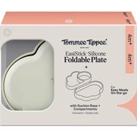 Tommee Tippee EasiStick Silicone Foldable Plate lunch box 4m+ Green 1 pc