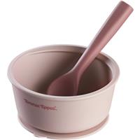 Tommee Tippee EasiStick Silicone Bowl & Spoon silicone bowl with suction cup 4m+ Pink 1 pc