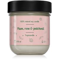 Tropicandle Plum, Rose & Patchouli scented candle 170 ml