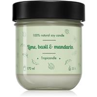 Tropicandle Lime, Basil & Mandarin scented candle 170 ml
