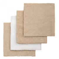 T-TOMI BIO Bamboo Baby Washcloths washcloth Beige 25 x 25 cm 4 pc