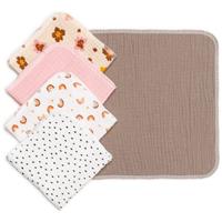 T-TOMI BIO Muslin Napkins wipes 25 x 25 cm Girl 5 pc