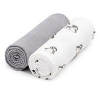 T-TOMI BIO Muslin Diapers cloth nappies Penguin 65x65 cm 2 pc
