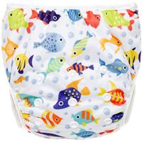T-TOMI Diaper Swimwear Blue Fish washable swim nappies 5 - 15 kg 1 pc