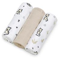 T-TOMI TETRA Cloth Diapers HIGH QUALITY cloth nappies Tigers70x70 cm 3 pc