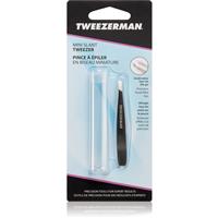Tweezerman Mini Slant slanted tweezers mini with travel case Stainless 1 pc