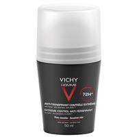 Vichy Homme Deodorant antiperspirant roll-on to treat excessive sweating 72h 50 ml