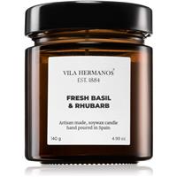 Vila Hermanos Apothecary Fresh Basil & Rhubarb scented candle 140 g