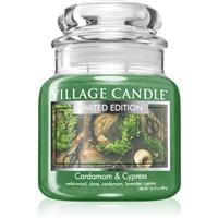 Village Candle Cardamom & Cypress scented candle (Glass Lid) 389 g