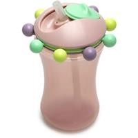 Melii Abacus Straw Sippy Cup cup with straw Pink 340 ml