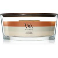 Woodwick Trilogy Vanilla Embers scented candle with wooden wick 453.6 g