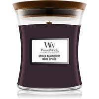 Woodwick Spiced Blackberry scented candle with wooden wick 275 g