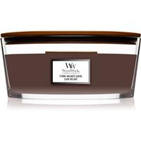 Woodwick Stone Washed Suede scented candle with wooden wick (hearthwick) 453 g