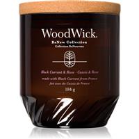 Woodwick Black Currant & Rose scented candle 184 g