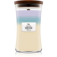 Woodwick Trilogy Calming Retreat scented candle with wooden wick 609.5 g