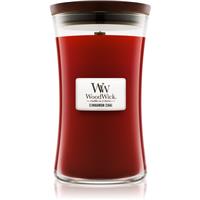Woodwick Cinnamon Chai scented candle with wooden wick 609.5 g