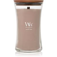 Woodwick Opulent Wood Patchouli Creme scented candle with wooden wick 609.5 g