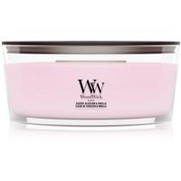 Woodwick Cherry Blossom & Vanilla scented candle with wooden wick 453.6 g
