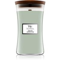 Woodwick Warm Wool scented candle with wooden wick 610 g