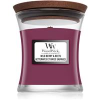Woodwick Wild Berry & Beets scented candle with wooden wick 85 g