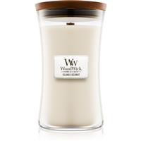 Woodwick Island Coconut scented candle with wooden wick 609.5 g
