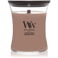Woodwick Crystal Ginger scented candle with wooden wick 275 g