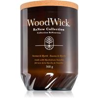 Woodwick Renew Incense & Myrrh scented candle 368 g