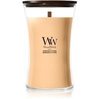Woodwick Tangerine & Citron scented candle with wooden wick 610 g