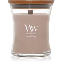 Woodwick Opulent Wood Patchouli Creme scented candle with wooden wick 275 g