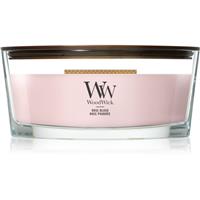 Woodwick Rose Blush scented candle with wooden wick 453.6 g
