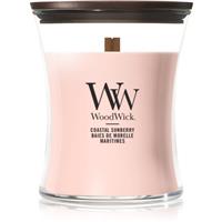 Woodwick Coastal Sunberry scented candle with wooden wick 275 g