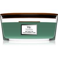 Woodwick Mint Leaves & Oak scented candle with wooden wick (hearthwick) 453,6 g