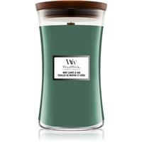 Woodwick Mint Leaves & Oak scented candle with wooden wick 609,5 g