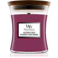 Woodwick Wild Berry & Beets scented candle with wooden wick 275 g