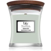 Woodwick Warm Wool scented candle with wooden wick 85 g