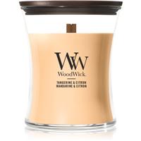 Woodwick Tangerine & Citron scented candle with wooden wick 275 g