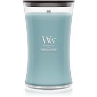 Woodwick Cedarwood & Ocean Moss scented candle with wooden wick 610 g