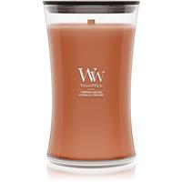 Woodwick Pumpkin Praline scented candle with wooden wick 610 g