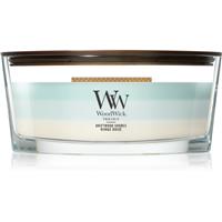 Woodwick Trilogy Driftwood Shores scented candle with wooden wick 453.6 g
