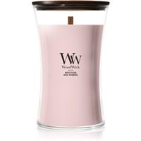 Woodwick Rose Blush scented candle with wooden wick 610 g