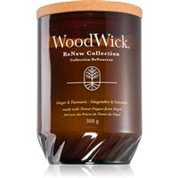 Woodwick Renew Ginger & Tumeric scented candle with wooden wick 368 g