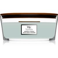 Woodwick Sagewood & Seagrass scented candle with wooden wick (hearthwick) 453,6 g